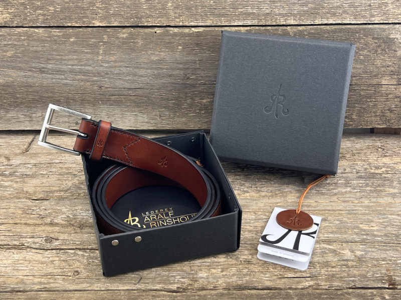 Gürtel mit Rollschließe 40 mm (Cognac)