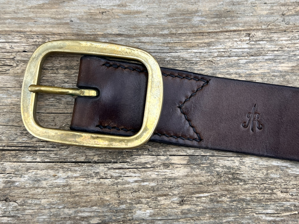 Gürtel mit Doppelstegschließe (Braun)