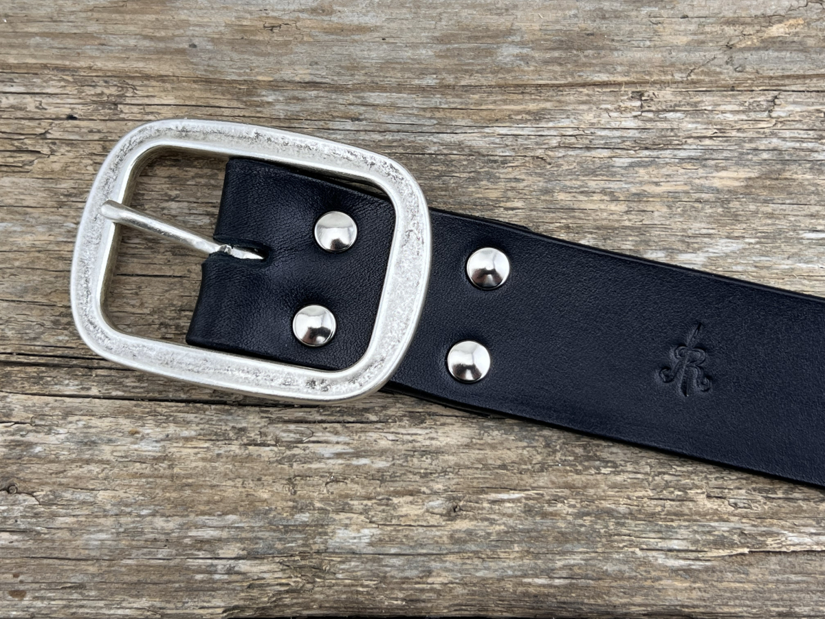 Gürtel mit Doppelstegschließe (Schwarz)