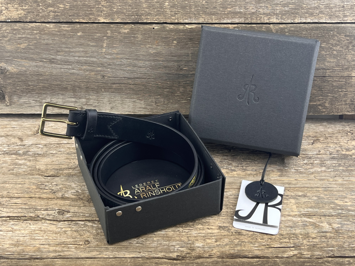 Gürtel mit Halbschließe 35 mm (Schwarz)