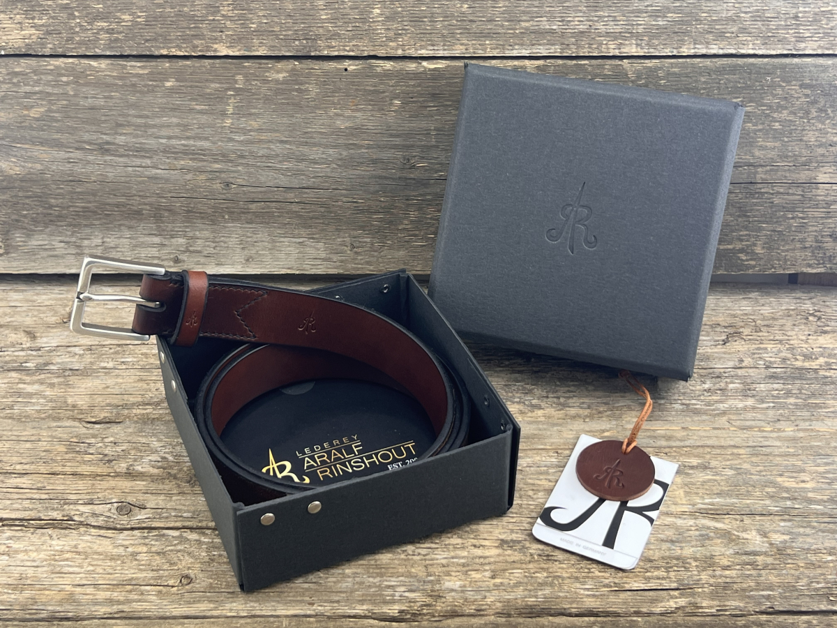 Gürtel mit Halbschließe 35 mm (Cognac)