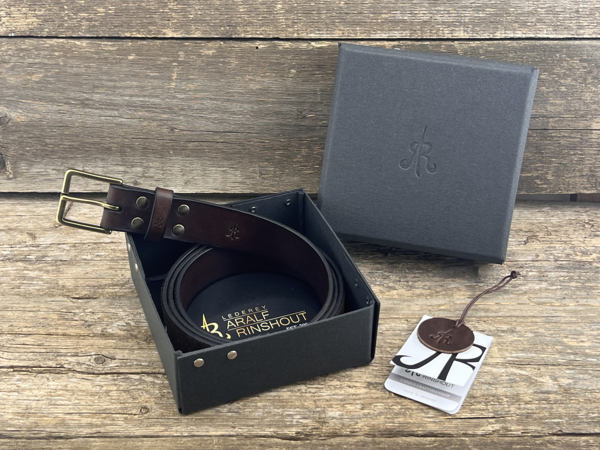 Gürtel mit Halbschließe 35 mm (Braun)