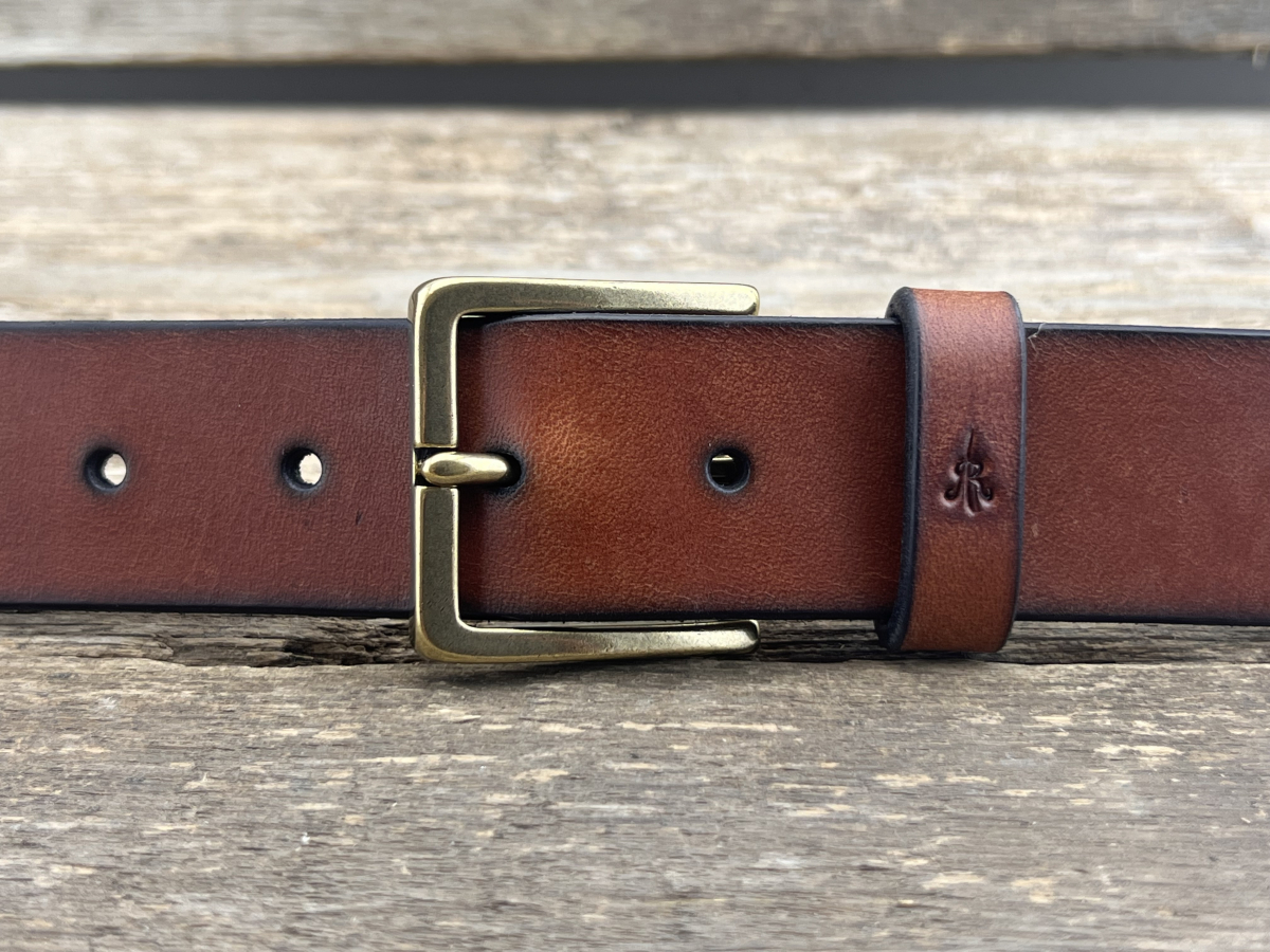 Gürtel mit Halbschließe 35 mm (Cognac)