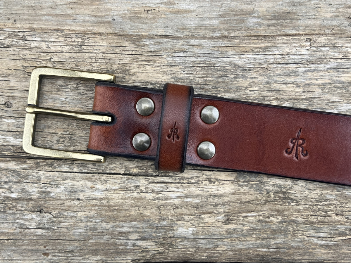 Gürtel mit Halbschließe 35 mm (Cognac)