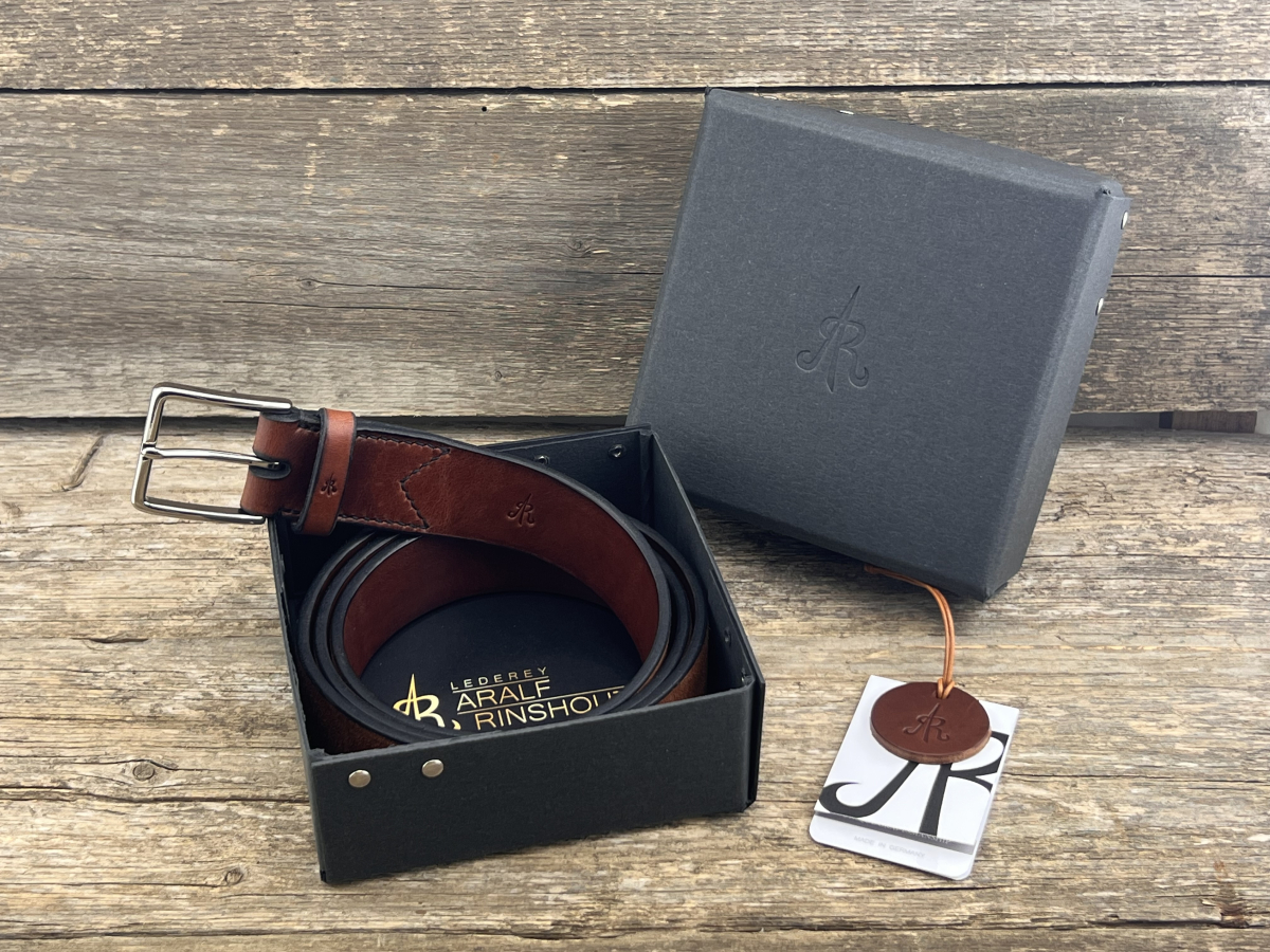 Gürtel mit Halbschließe (Cognac)