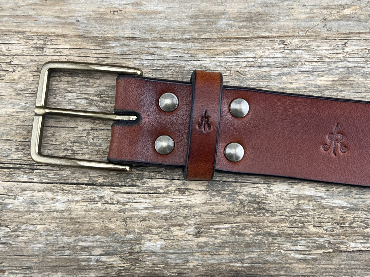 Gürtel mit Halbschließe (Cognac)