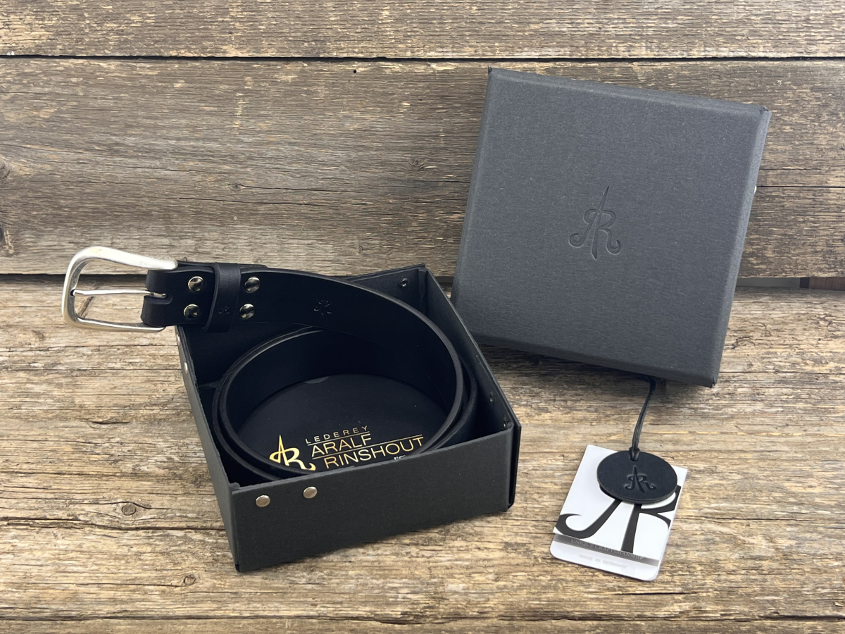 Gürtel mit Halbschließe 35 mm (Schwarz)