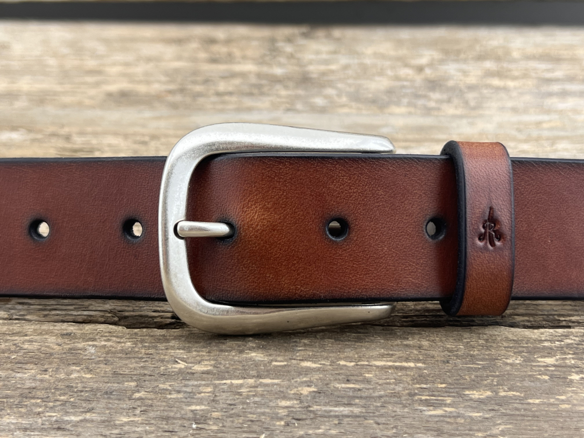 Gürtel mit Halbschließe 35 mm (Cognac)