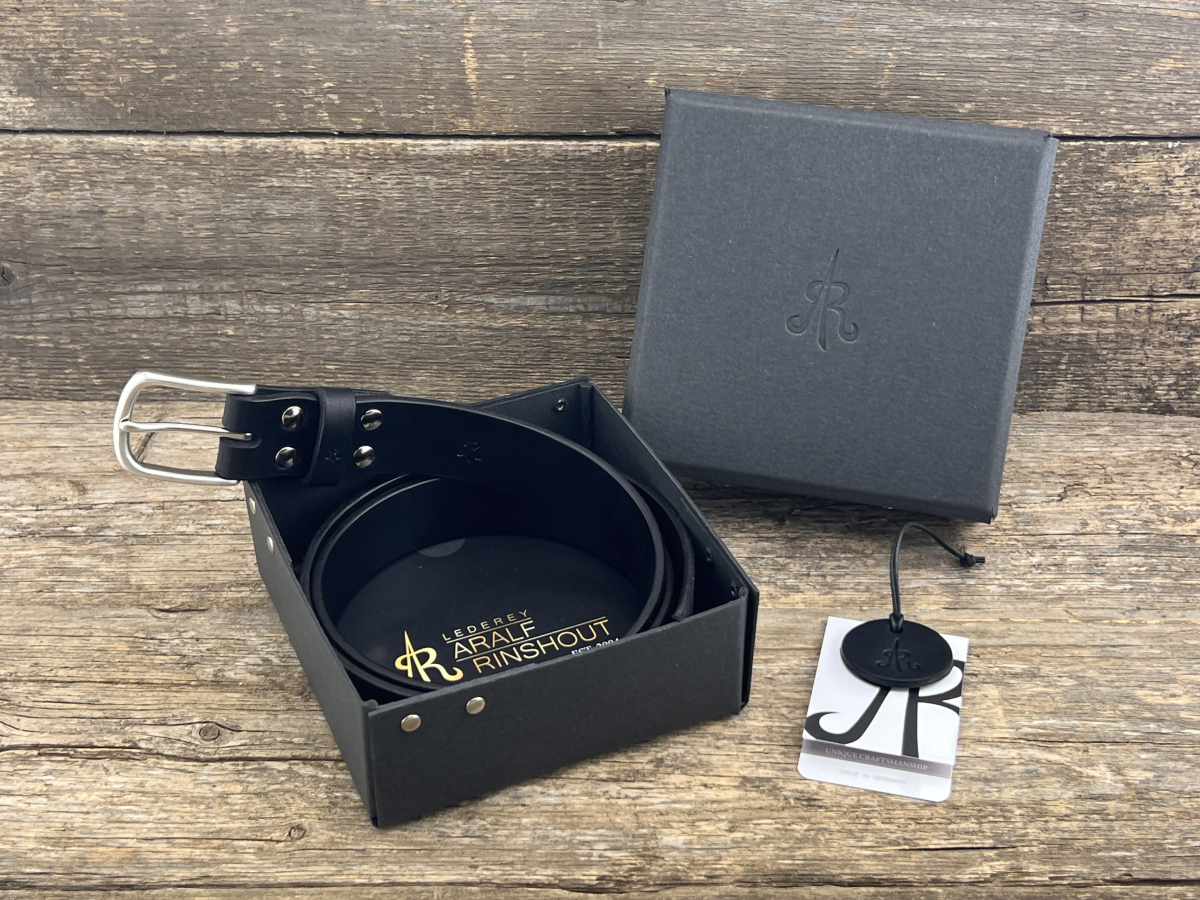 Gürtel mit Halbschließe 35mm (Schwarz)