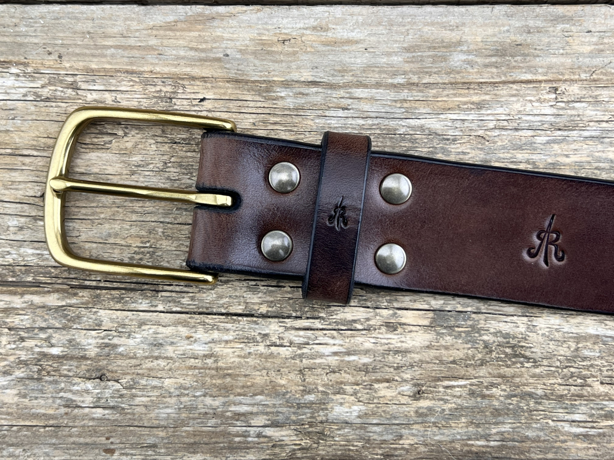 Belt with half clasp (brown)