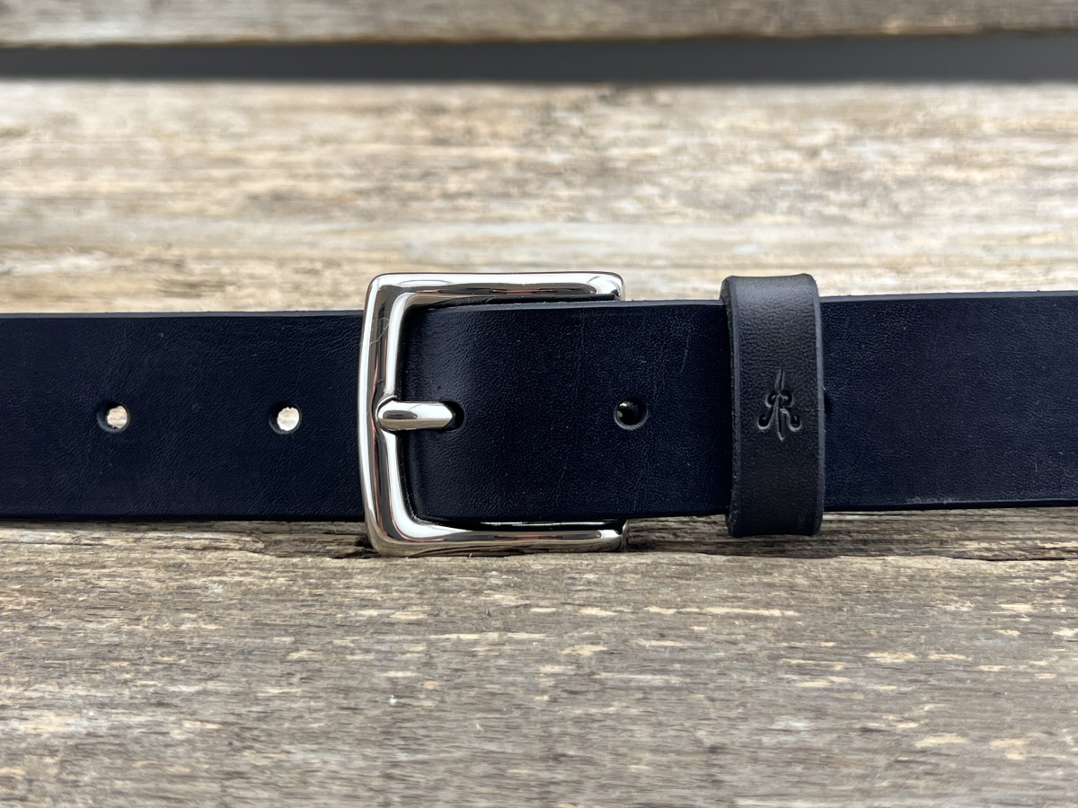 Gürtel mit Halbschließe 30 mm (Schwarz)