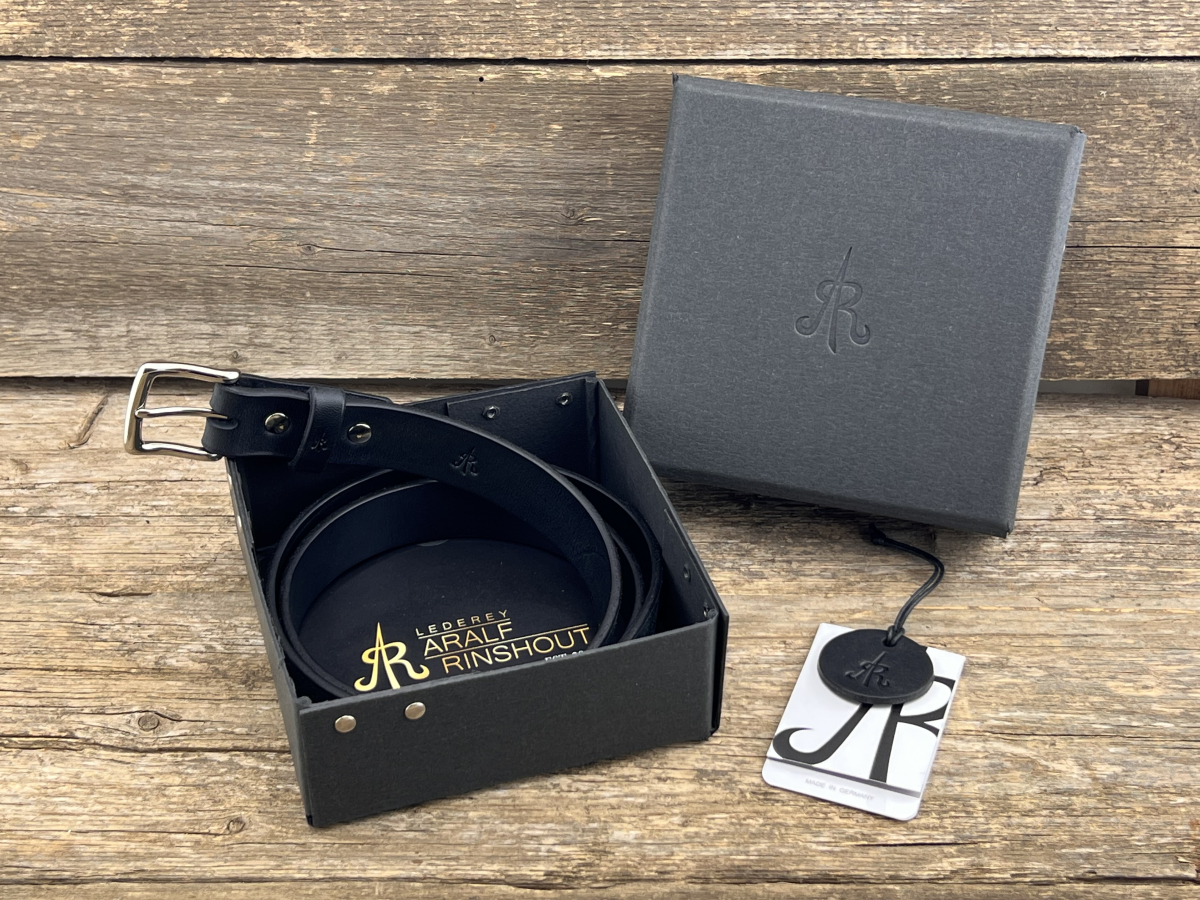 Gürtel mit Halbschließe 30 mm (Schwarz)