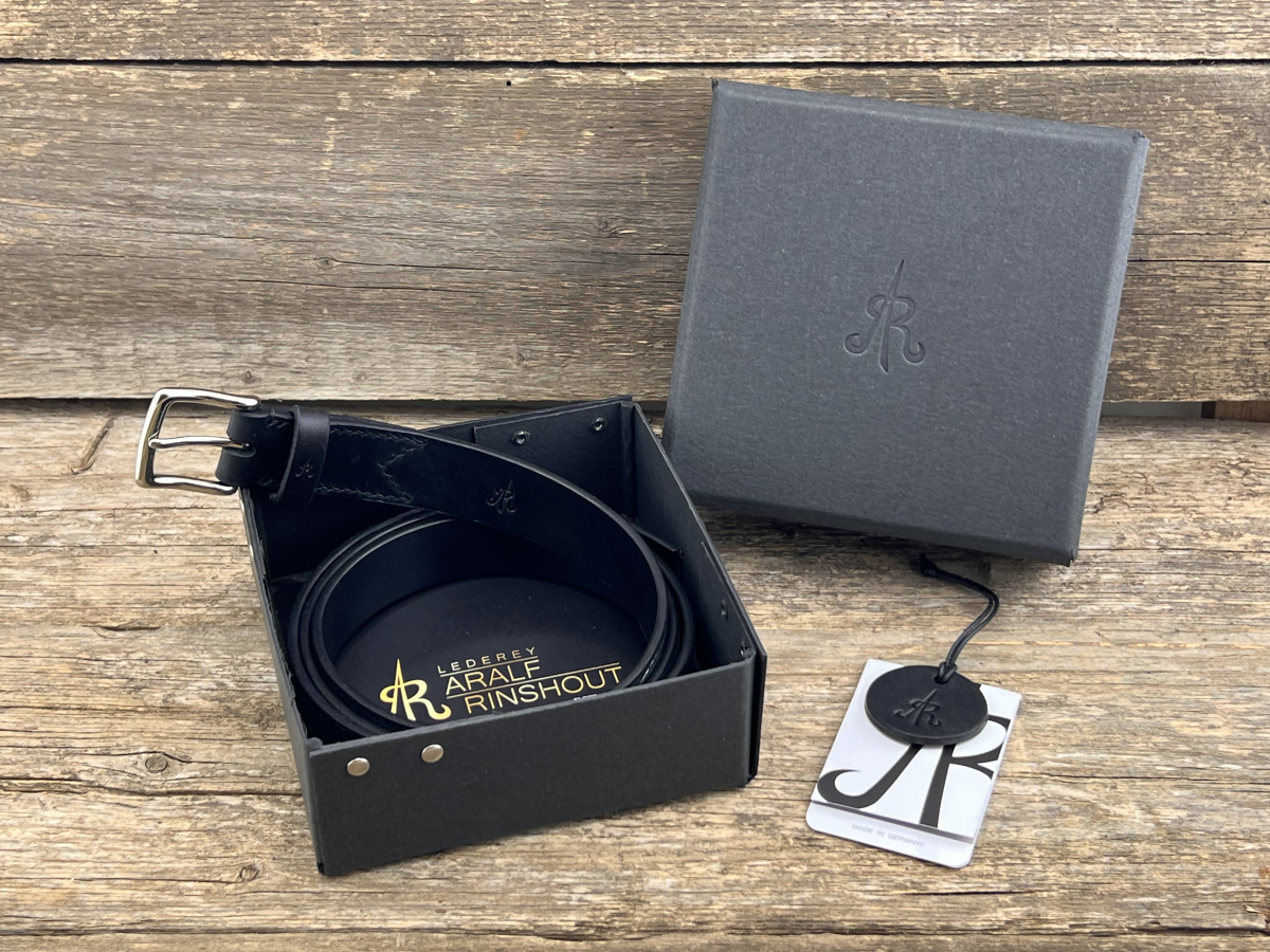 Gürtel mit Halbschließe 30 mm (Schwarz)