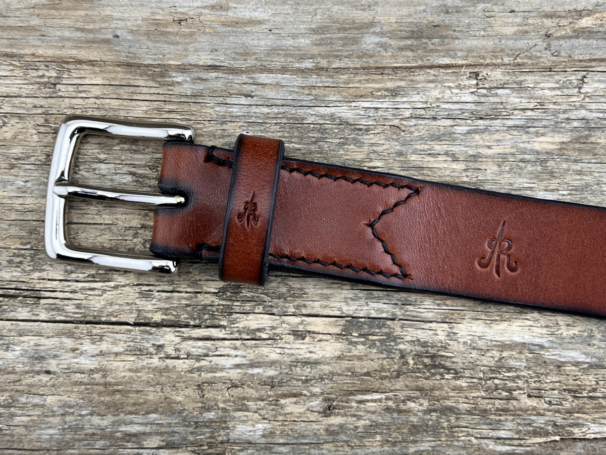 Gürtel mit Halbschließe 30 mm (Cognac)