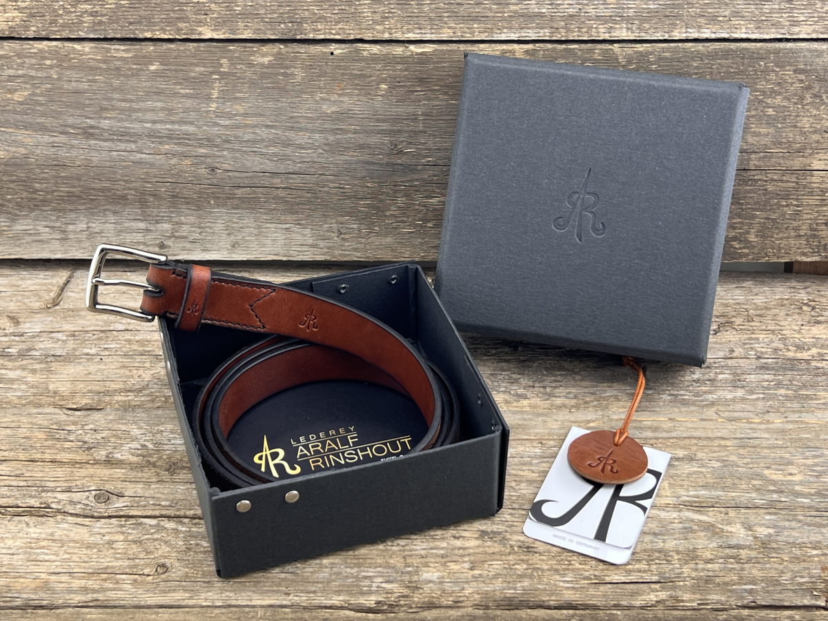 Gürtel mit Halbschließe 30 mm (Cognac)