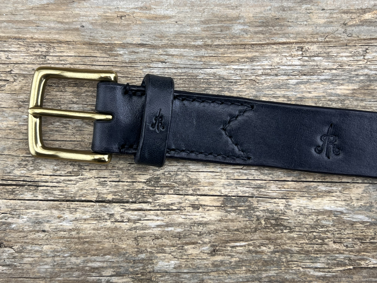 Gürtel mit Halbschließe 30 mm (Schwarz)