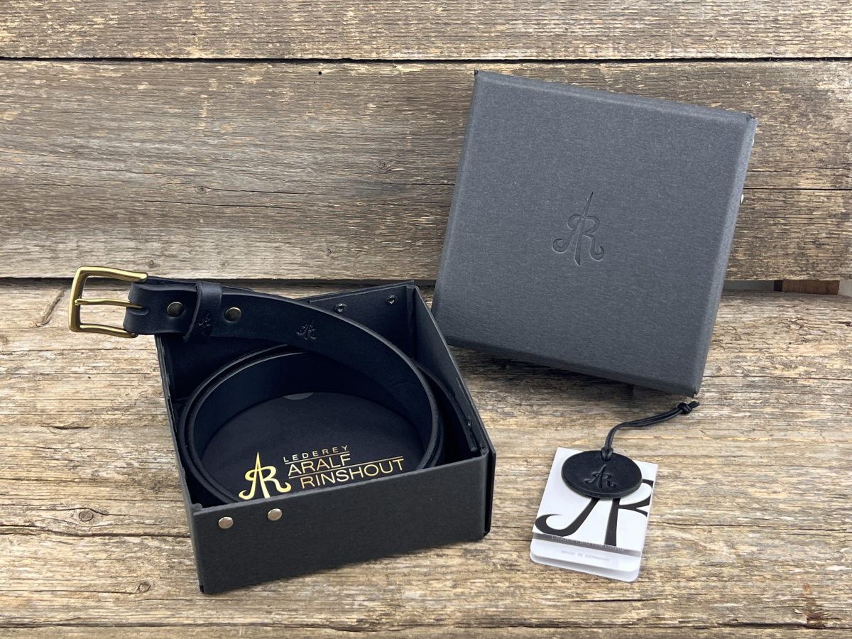 Gürtel mit Halbschließe 30 mm (Schwarz)