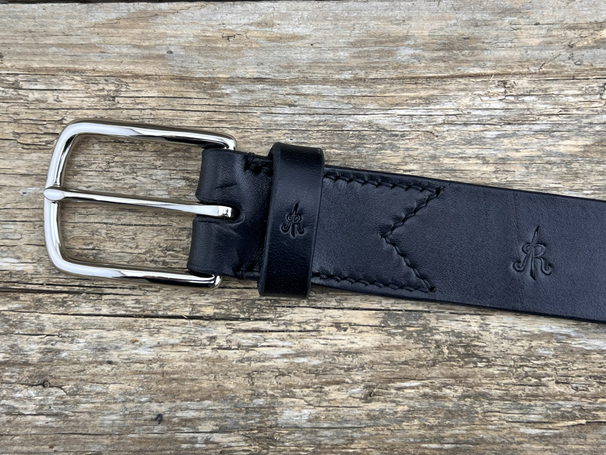 Gürtel mit Halbschließe 35 mm (Schwarz)