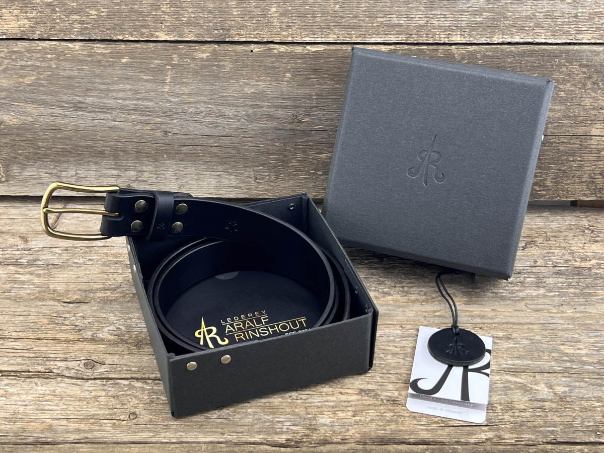 Gürtel mit Halbschließe 35 mm (Schwarz)