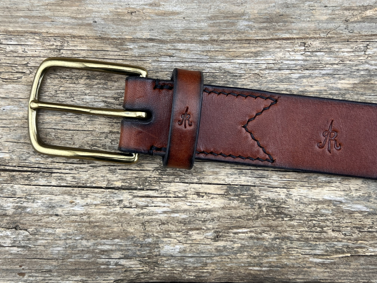 Gürtel mit Halbschließe 35 mm (Cognac)