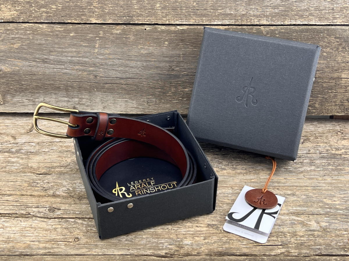 Gürtel mit Halbschließe 35 mm (Cognac)