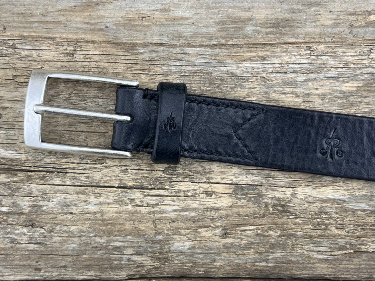 Gürtel mit Halbschließe 30 mm (Schwarz)