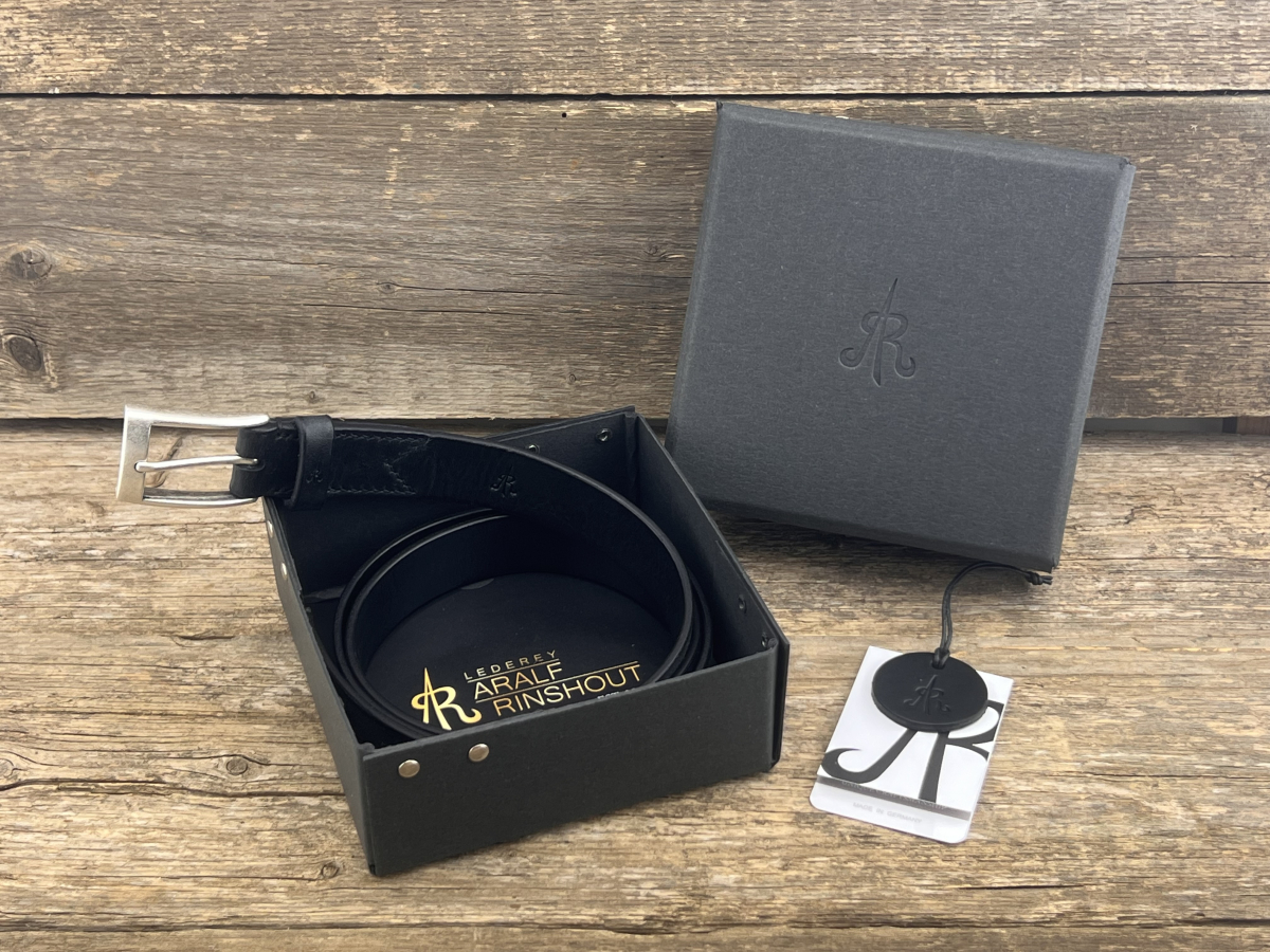 Gürtel mit Halbschließe 30 mm (Schwarz)