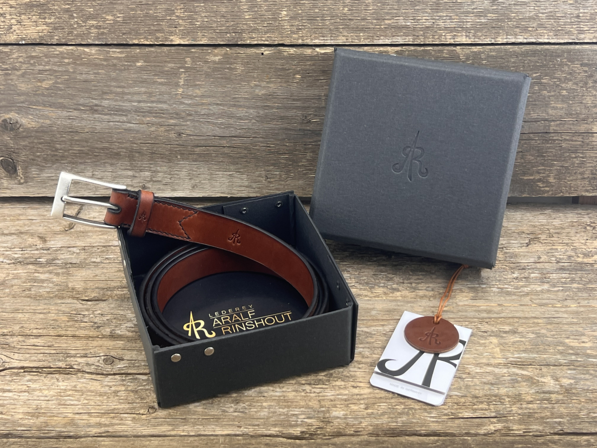 Gürtel mit Halbschließe 30 mm (Cognac)