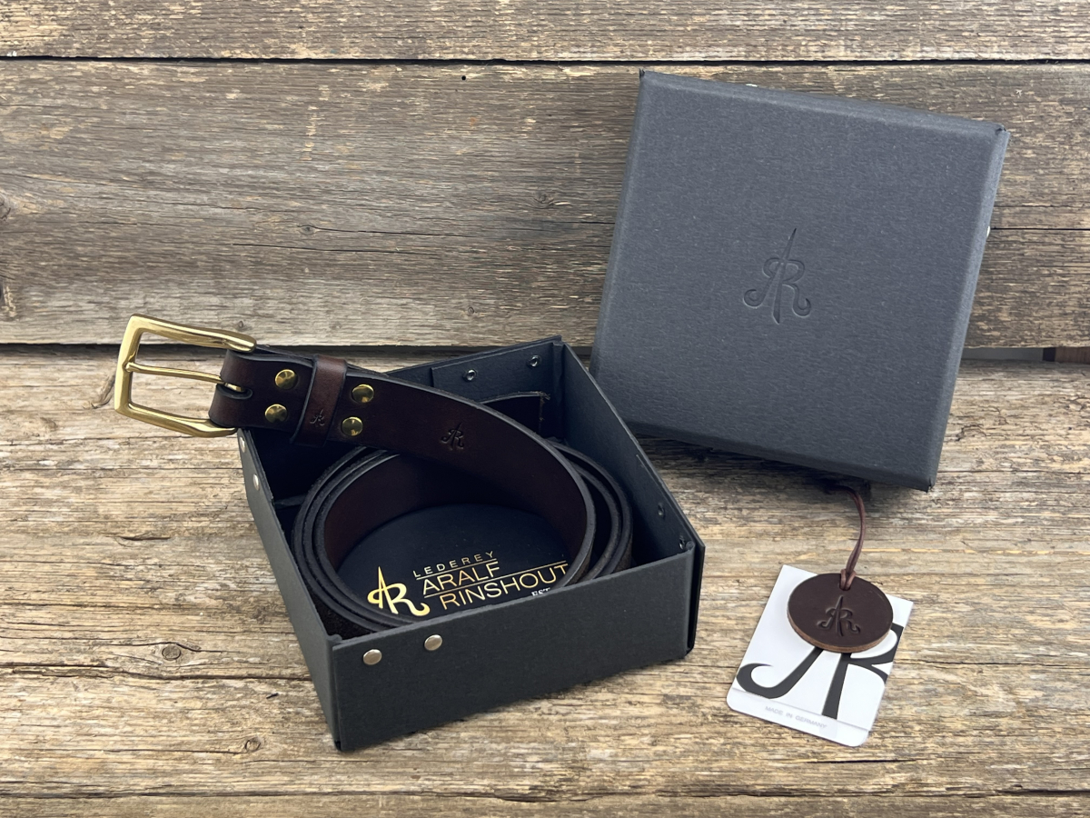 Gürtel mit Halbschließe 35 mm (Braun)