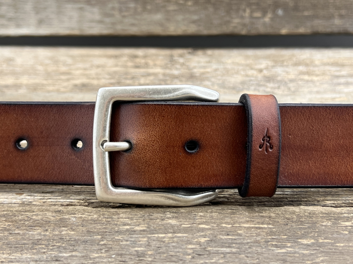 Gürtel mit Halbschließe 35 mm (Cognac)