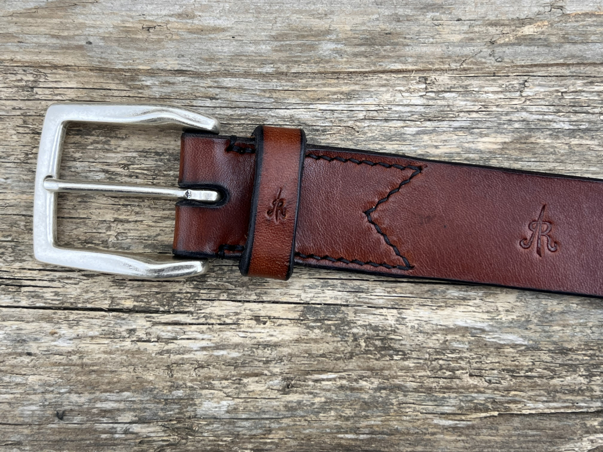 Gürtel mit Halbschließe 35 mm (Cognac)