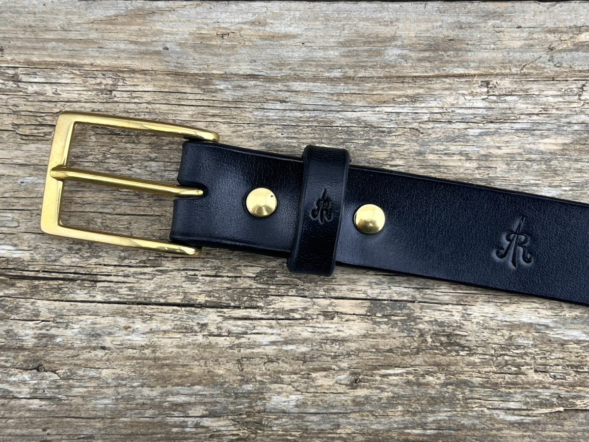 Gürtel mit Halbschließe 30 mm (Schwarz)