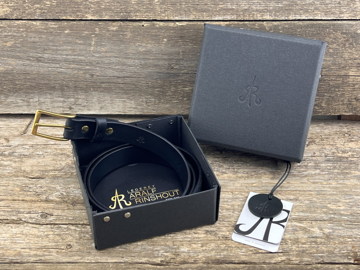 Gürtel mit Halbschließe 30 mm (Schwarz)