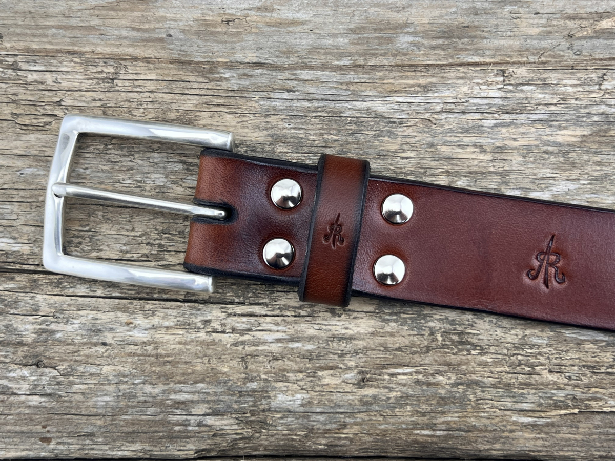 Gürtel mit Halbschließe 35 mm (Cognac)