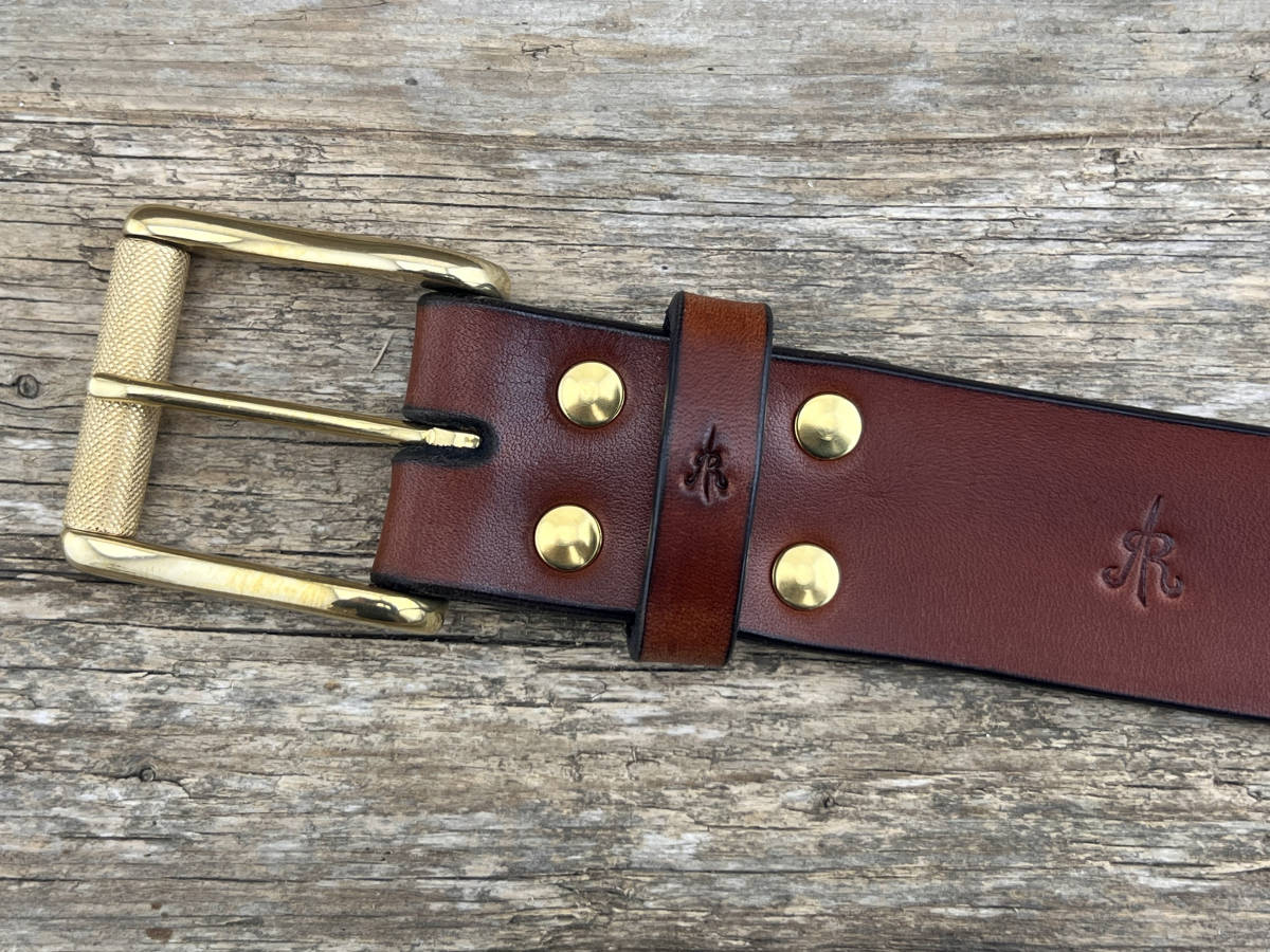 Gürtel mit Rollschließe (Cognac)