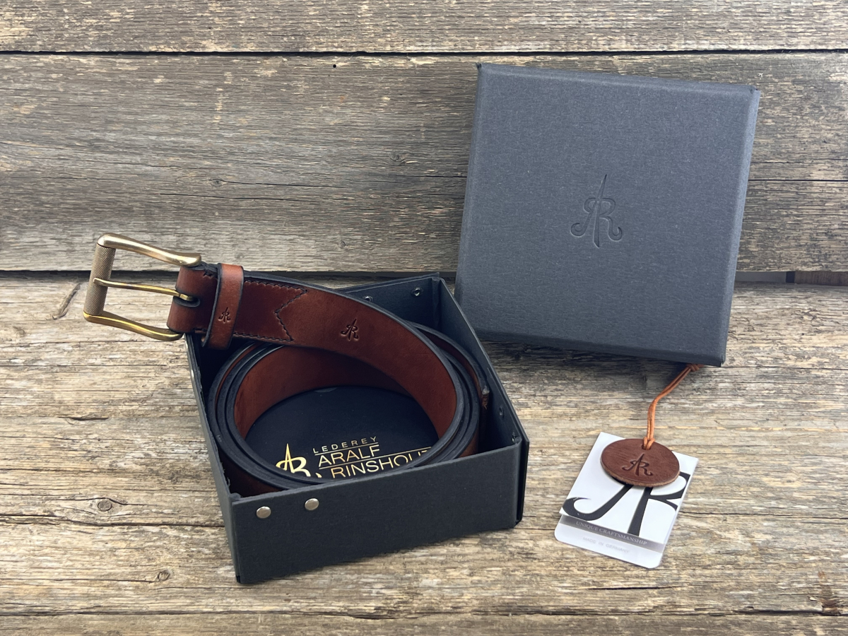 Gürtel mit Rollschließe (Cognac)