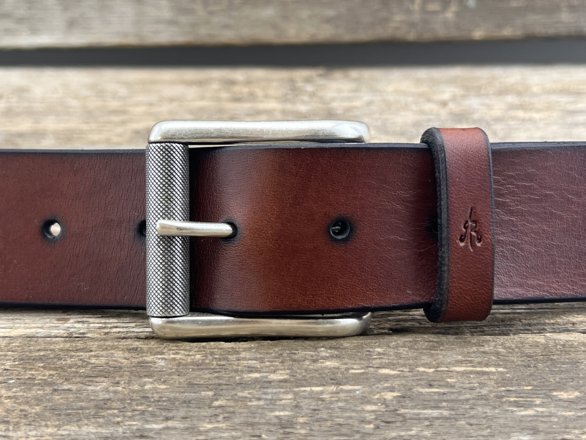 Gürtel mit Rollschließe (Cognac)