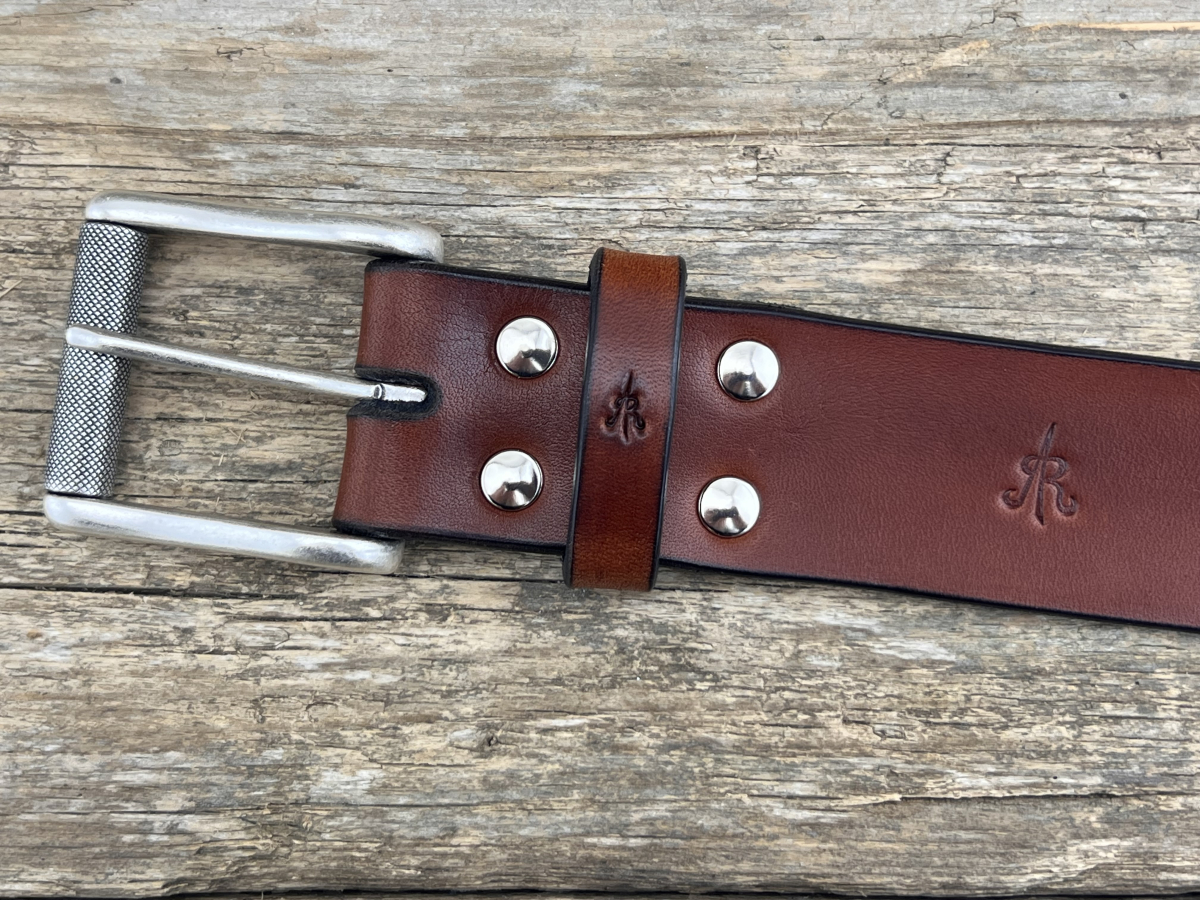 Gürtel mit Rollschließe (Cognac)