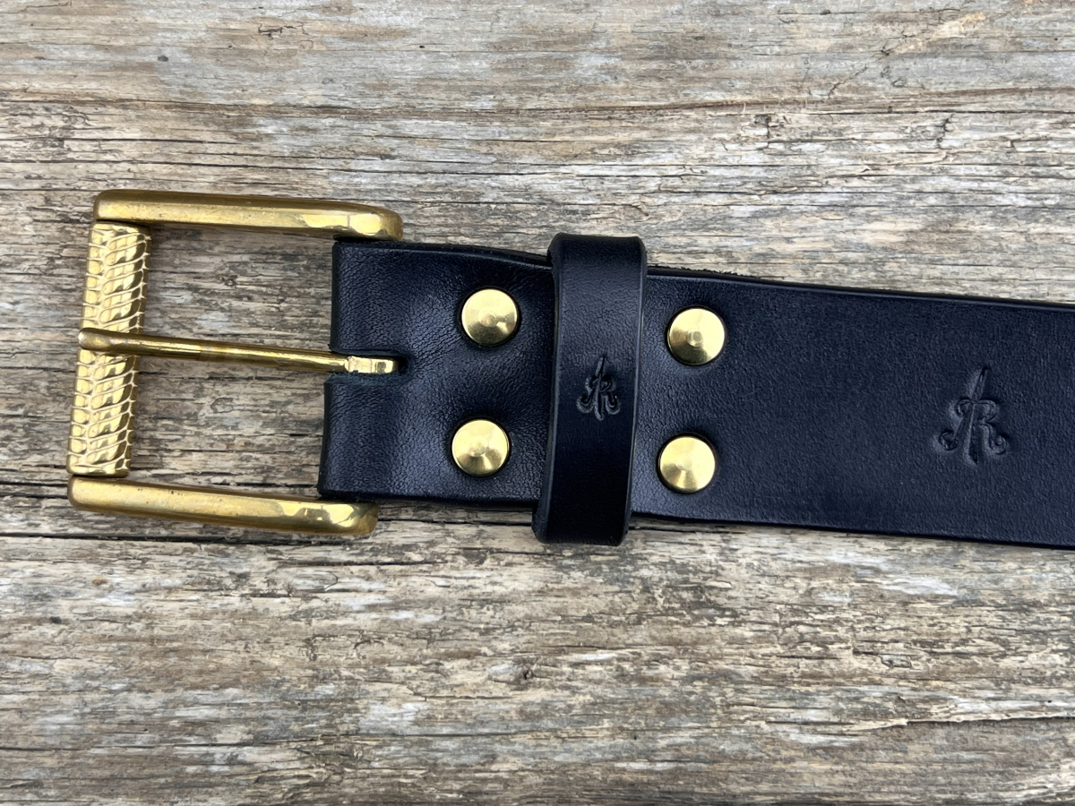 Gürtel mit Rollschließe 40 mm (Schwarz)