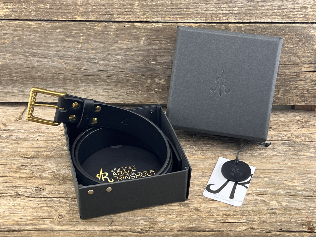 Gürtel mit Rollschließe 40 mm (Schwarz)