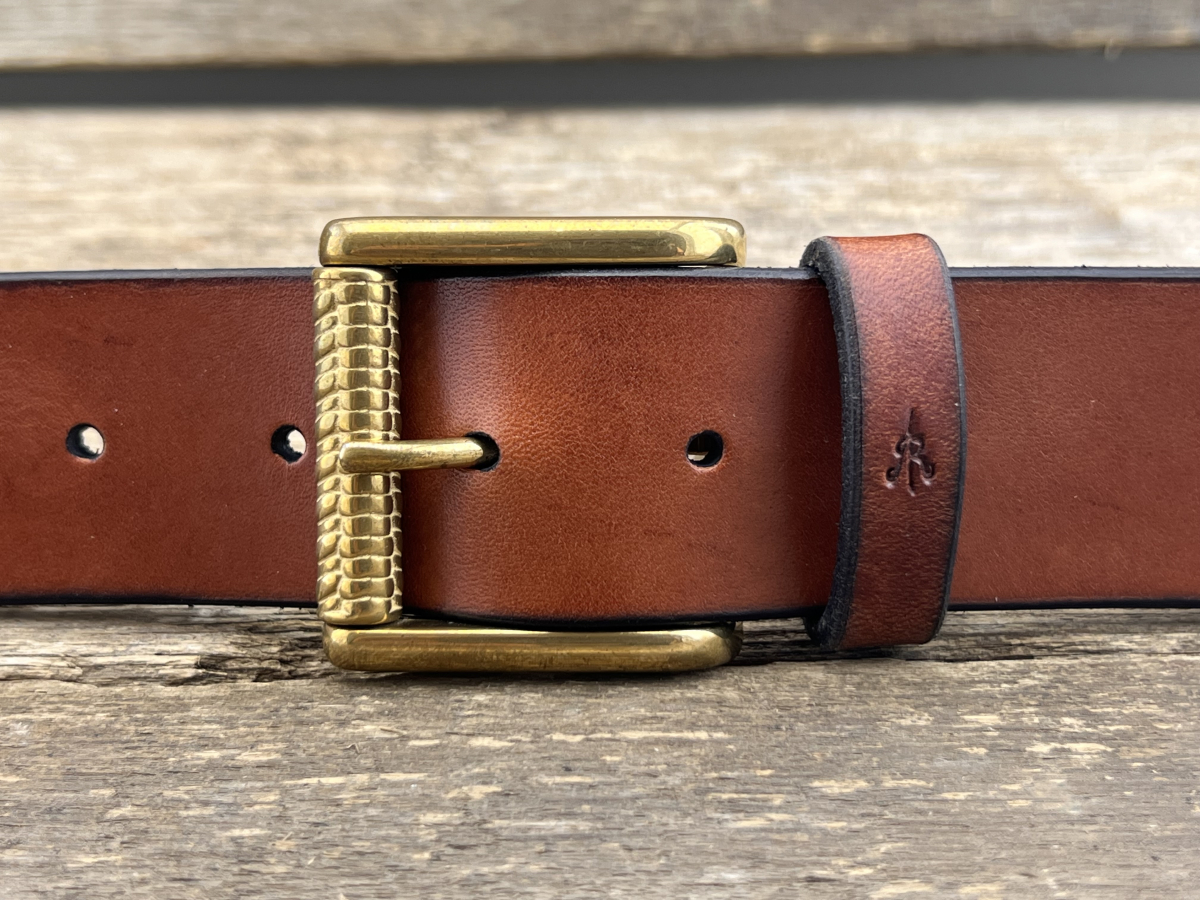 Gürtel mit Rollschließe 40 mm (Cognac)