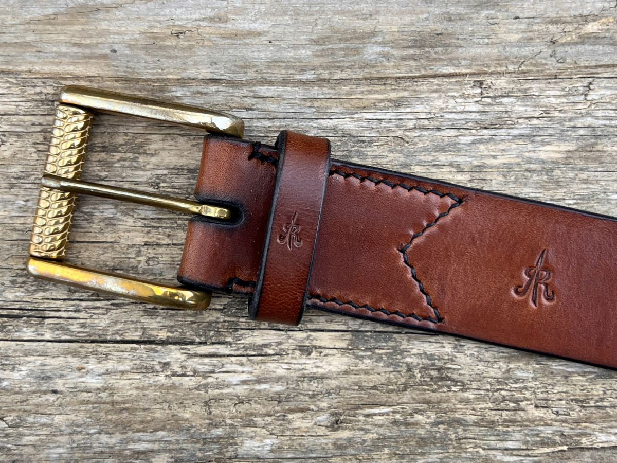 Gürtel mit Rollschließe 40 mm (Cognac)