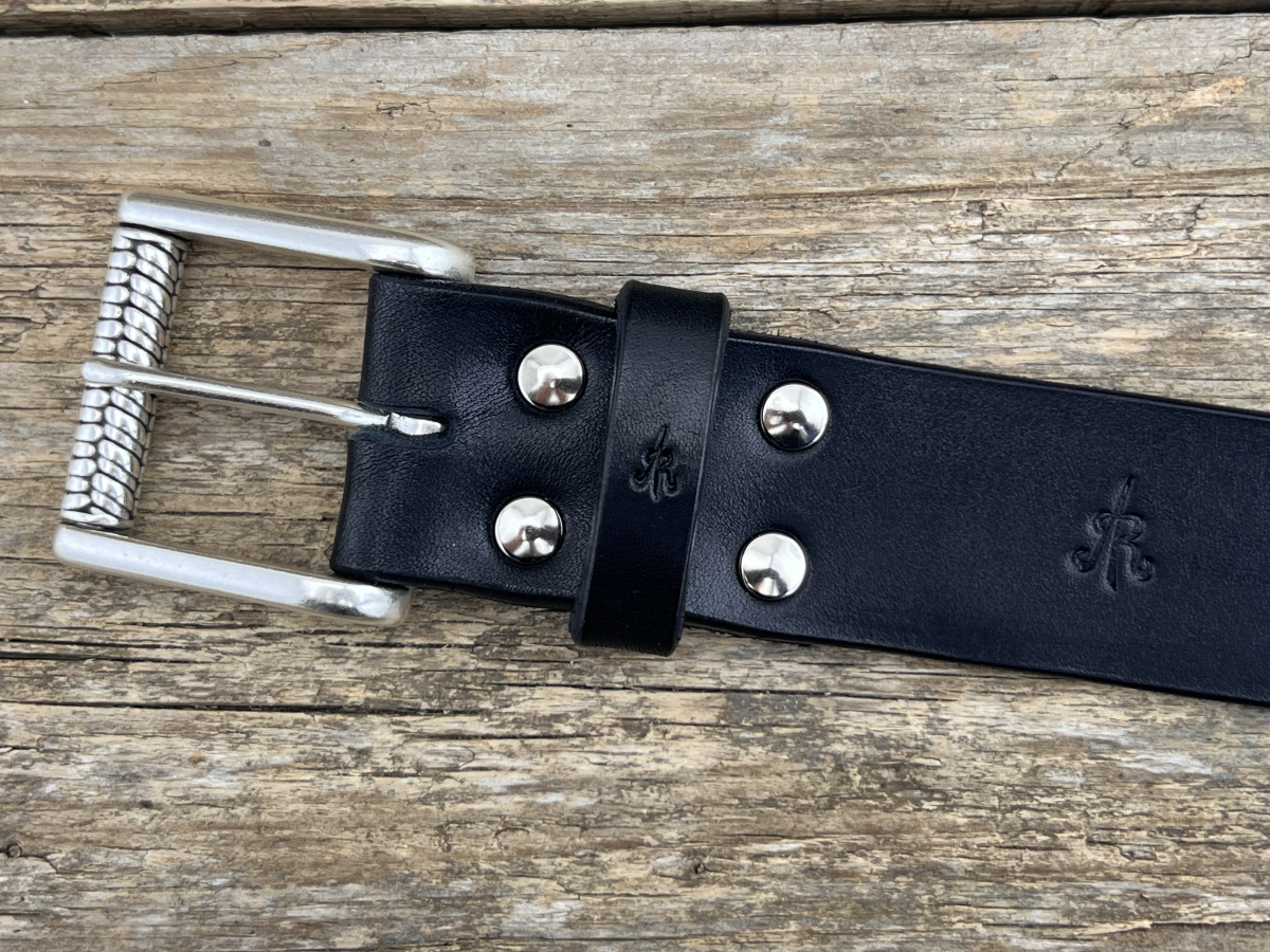 Gürtel mit Rollschließe 40 mm (Schwarz)