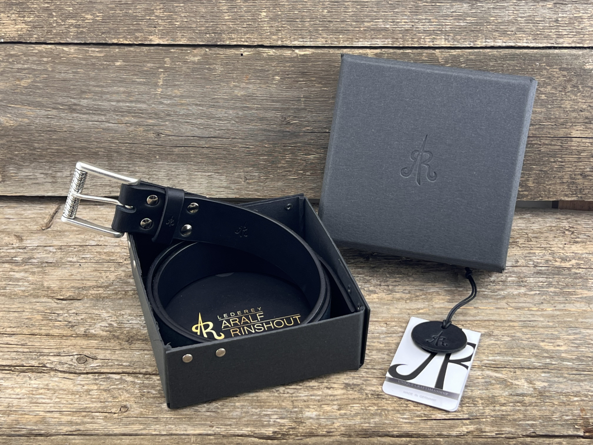 Gürtel mit Rollschließe 40 mm (Schwarz)