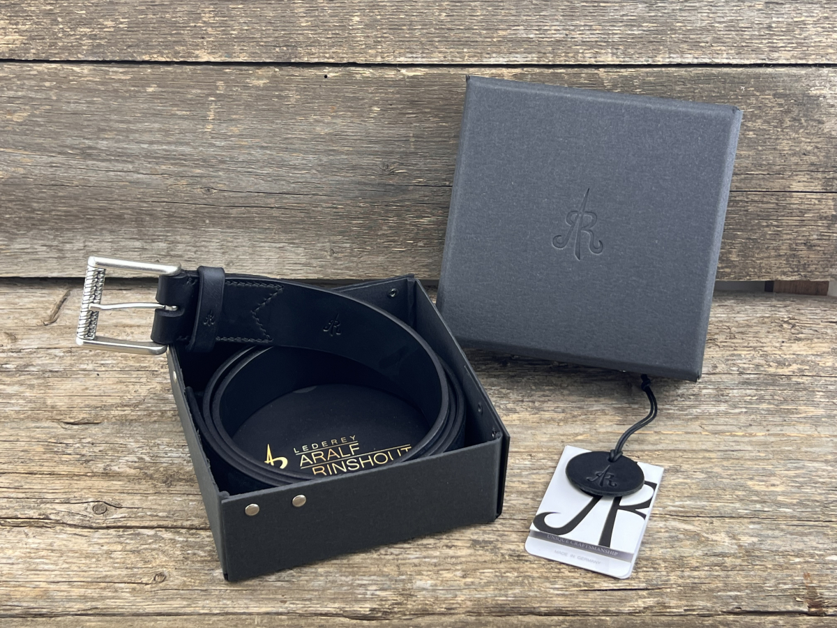 Gürtel mit Rollschließe 40 mm (Schwarz)