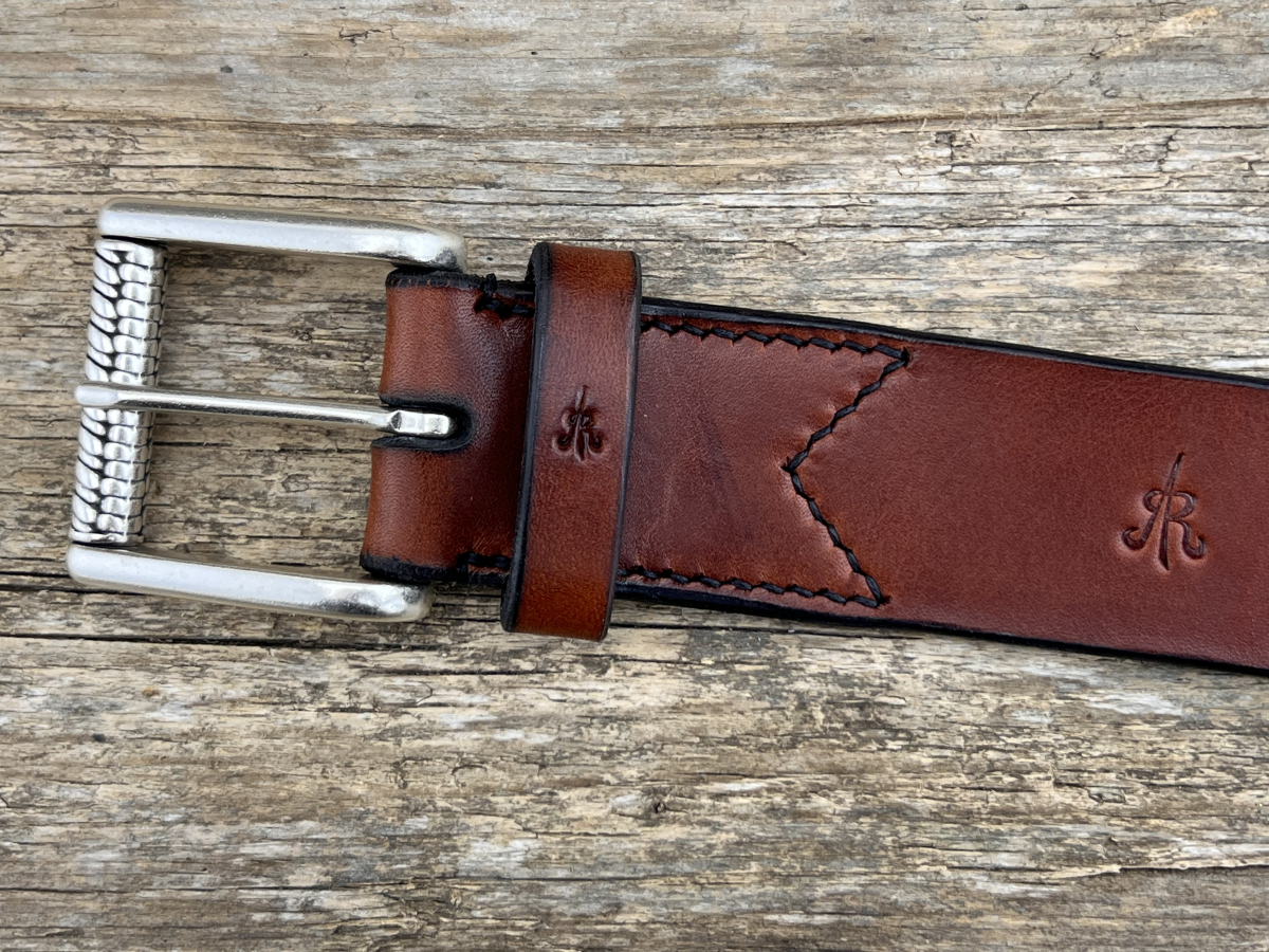 Gürtel mit Rollschließe 40 mm (Cognac)