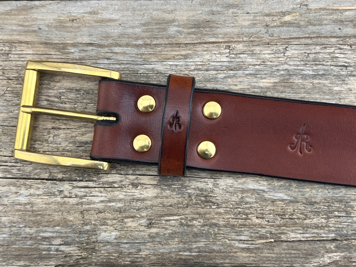 Gürtel mit Rollschließe 40 mm (Cognac)