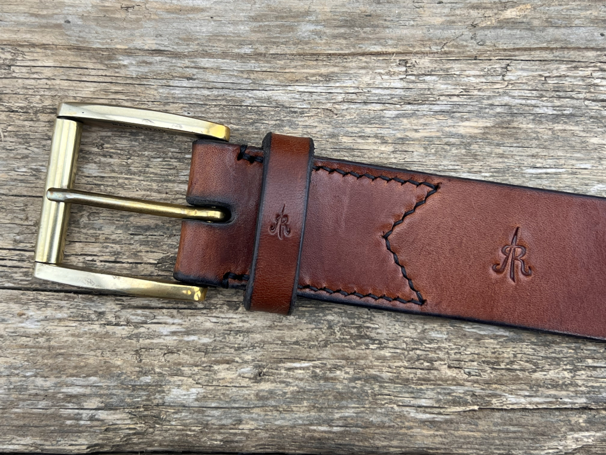 Gürtel mit Rollschließe 40 mm (Cognac)