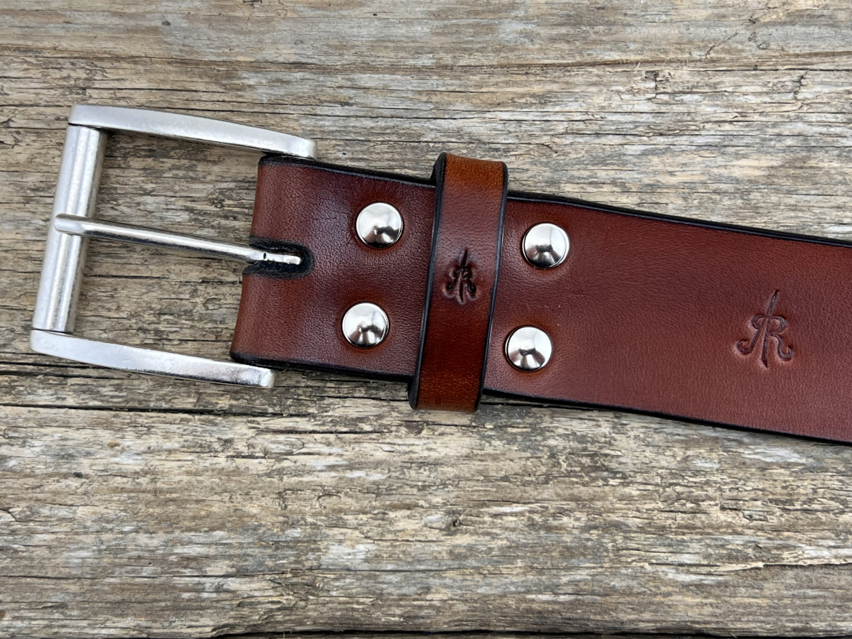 Gürtel mit Rollschließe 40 mm (Cognac)