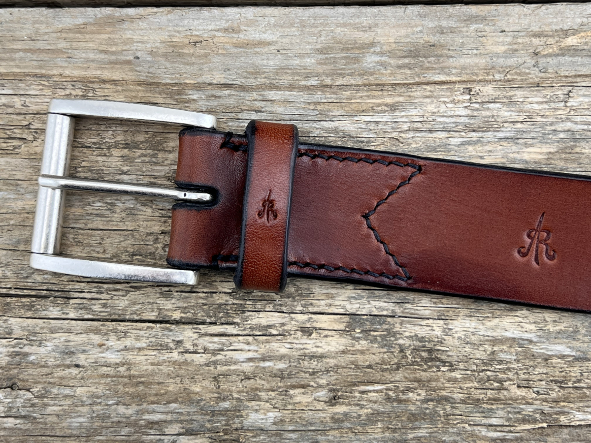 Gürtel mit Rollschließe 40 mm (Cognac)